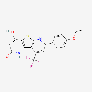 11-(4-ethoxyphenyl)-6-hydroxy-13-(trifluoromethyl)-8-thia-3,10-diazatricyclo[7.4.0.02,7]trideca-1(9),2(7),5,10,12-pentaen-4-one