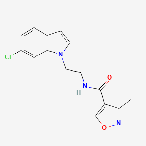 N-[2-(6-chloro-1H-indol-1-yl)ethyl]-3,5-dimethyl-4-isoxazolecarboxamide