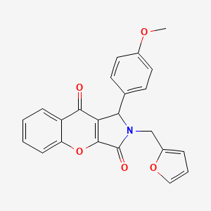 2-(Furan-2-ylmethyl)-1-(4-methoxyphenyl)-1,2-dihydrochromeno[2,3-c]pyrrole-3,9-dione