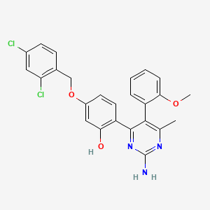 2-[2-Amino-5-(2-methoxyphenyl)-6-methyl-4-pyrimidinyl]-5-[(2,4-dichlorobenzyl)oxy]phenol