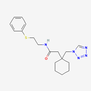 N-[2-(phenylsulfanyl)ethyl]-2-[1-(1H-1,2,3,4-tetraazol-1-ylmethyl)cyclohexyl]acetamide