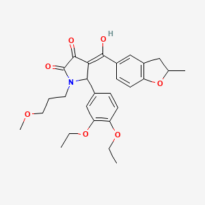 5-(3,4-diethoxyphenyl)-3-hydroxy-1-(3-methoxypropyl)-4-[(2-methyl-2,3-dihydro-1-benzofuran-5-yl)carbonyl]-1,5-dihydro-2H-pyrrol-2-one