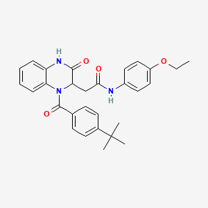 2-{1-[(4-tert-butylphenyl)carbonyl]-3-oxo-1,2,3,4-tetrahydroquinoxalin-2-yl}-N-(4-ethoxyphenyl)acetamide