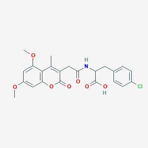 4-chloro-N-[(5,7-dimethoxy-4-methyl-2-oxo-2H-chromen-3-yl)acetyl]phenylalanine