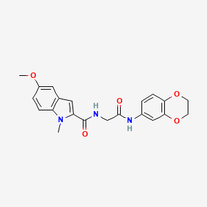 N~2~-[2-(2,3-dihydro-1,4-benzodioxin-6-ylamino)-2-oxoethyl]-5-methoxy-1-methyl-1H-indole-2-carboxamide