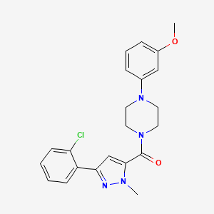 [3-(2-chlorophenyl)-1-methyl-1H-pyrazol-5-yl][4-(3-methoxyphenyl)piperazino]methanone