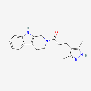 molecular formula C19H22N4O B11146910 3-(3,5-dimethyl-1H-pyrazol-4-yl)-1-(1,3,4,9-tetrahydro-2H-beta-carbolin-2-yl)-1-propanone 