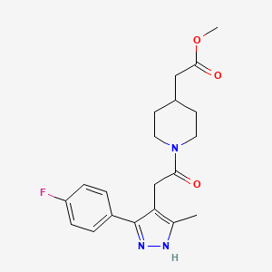 methyl (1-{[5-(4-fluorophenyl)-3-methyl-1H-pyrazol-4-yl]acetyl}piperidin-4-yl)acetate