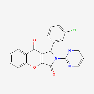 1-(3-Chlorophenyl)-2-(pyrimidin-2-yl)-1,2-dihydrochromeno[2,3-c]pyrrole-3,9-dione