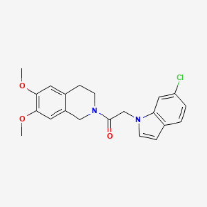 2-(6-chloro-1H-indol-1-yl)-1-(6,7-dimethoxy-3,4-dihydroisoquinolin-2(1H)-yl)ethanone