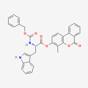 molecular formula C33H26N2O6 B11147004 4-methyl-6-oxo-6H-benzo[c]chromen-3-yl N-[(benzyloxy)carbonyl]-L-tryptophanate 