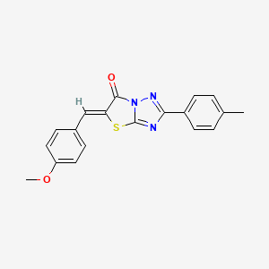 molecular formula C19H15N3O2S B11147014 (5Z)-5-(4-methoxybenzylidene)-2-(4-methylphenyl)[1,3]thiazolo[3,2-b][1,2,4]triazol-6(5H)-one 