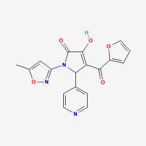 4-(furan-2-ylcarbonyl)-3-hydroxy-1-(5-methyl-1,2-oxazol-3-yl)-5-(pyridin-4-yl)-1,5-dihydro-2H-pyrrol-2-one