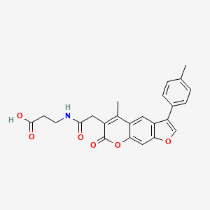 molecular formula C24H21NO6 B11147032 N-{[5-methyl-3-(4-methylphenyl)-7-oxo-7H-furo[3,2-g]chromen-6-yl]acetyl}-beta-alanine 