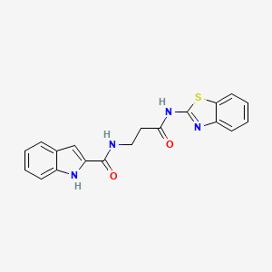 N~2~-[3-(1,3-benzothiazol-2-ylamino)-3-oxopropyl]-1H-indole-2-carboxamide