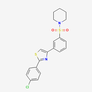 2-(4-Chlorophenyl)-4-[3-(piperidinosulfonyl)phenyl]-1,3-thiazole