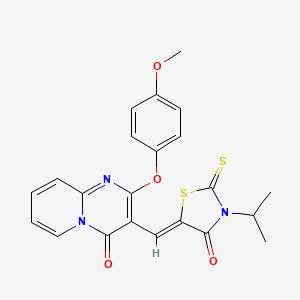 3-isopropyl-5-{(Z)-1-[2-(4-methoxyphenoxy)-4-oxo-4H-pyrido[1,2-a]pyrimidin-3-yl]methylidene}-2-thioxo-1,3-thiazolan-4-one