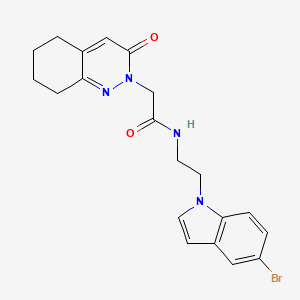 molecular formula C20H21BrN4O2 B11147076 N-[2-(5-bromo-1H-indol-1-yl)ethyl]-2-(3-oxo-5,6,7,8-tetrahydrocinnolin-2(3H)-yl)acetamide 