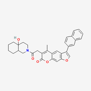 6-[2-(4a-hydroxyoctahydroisoquinolin-2(1H)-yl)-2-oxoethyl]-5-methyl-3-(naphthalen-2-yl)-7H-furo[3,2-g]chromen-7-one