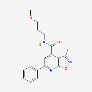 molecular formula C18H19N3O3 B11147097 N-(3-methoxypropyl)-3-methyl-6-phenylisoxazolo[5,4-b]pyridine-4-carboxamide 