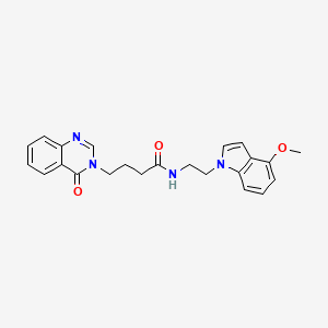 N-[2-(4-methoxy-1H-indol-1-yl)ethyl]-4-(4-oxoquinazolin-3(4H)-yl)butanamide