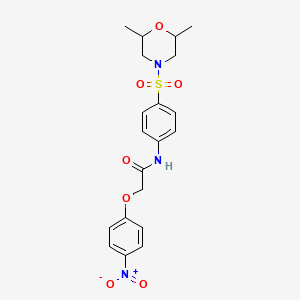 N-{4-[(2,6-dimethylmorpholin-4-yl)sulfonyl]phenyl}-2-(4-nitrophenoxy)acetamide