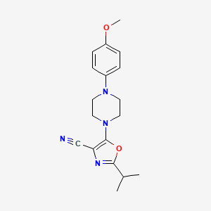 5-[4-(4-Methoxyphenyl)piperazin-1-yl]-2-(propan-2-yl)-1,3-oxazole-4-carbonitrile