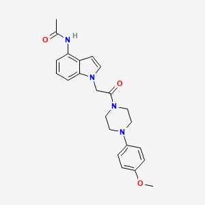 N-(1-{2-[4-(4-methoxyphenyl)piperazino]-2-oxoethyl}-1H-indol-4-yl)acetamide