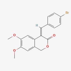 molecular formula C18H15BrO4 B11147162 (4Z)-4-(4-bromobenzylidene)-6,7-dimethoxy-1,4-dihydro-3H-isochromen-3-one 