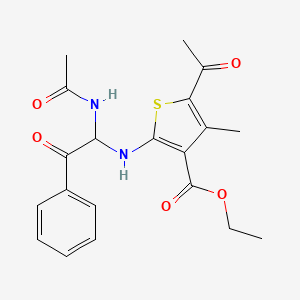 molecular formula C20H22N2O5S B11147194 Ethyl 5-acetyl-2-[(1-acetamido-2-oxo-2-phenylethyl)amino]-4-methylthiophene-3-carboxylate 