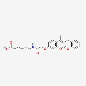 6-({[(3-benzyl-4-methyl-2-oxo-2H-chromen-7-yl)oxy]acetyl}amino)hexanoic acid