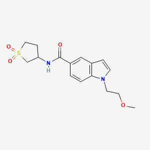 molecular formula C16H20N2O4S B11147216 N-(1,1-dioxidotetrahydrothiophen-3-yl)-1-(2-methoxyethyl)-1H-indole-5-carboxamide 