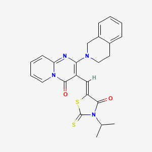 5-((Z)-1-{2-[3,4-dihydro-2(1H)-isoquinolinyl]-4-oxo-4H-pyrido[1,2-a]pyrimidin-3-yl}methylidene)-3-isopropyl-2-thioxo-1,3-thiazolan-4-one