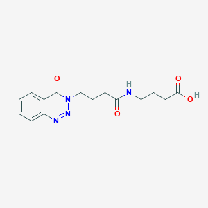 molecular formula C15H18N4O4 B11147241 4-[4-(4-Oxo-1,2,3-benzotriazin-3-yl)butanoylamino]butanoic acid CAS No. 879587-55-0