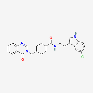 N-[2-(5-chloro-1H-indol-3-yl)ethyl]-4-[(4-oxoquinazolin-3(4H)-yl)methyl]cyclohexanecarboxamide