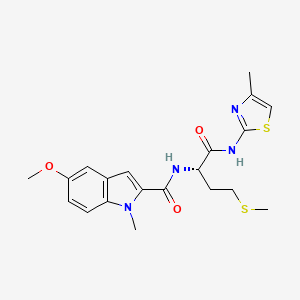 5-methoxy-1-methyl-N-{(2S)-4-(methylsulfanyl)-1-[(4-methyl-1,3-thiazol-2-yl)amino]-1-oxobutan-2-yl}-1H-indole-2-carboxamide