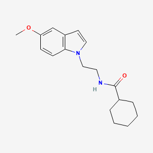 N-[2-(5-methoxy-1H-indol-1-yl)ethyl]cyclohexanecarboxamide