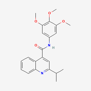 2-isopropyl-N-(3,4,5-trimethoxyphenyl)-4-quinolinecarboxamide