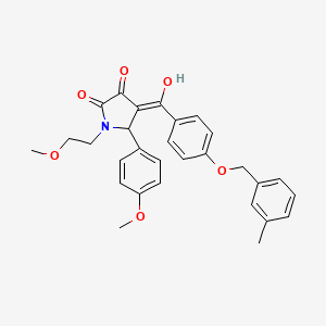 3-hydroxy-1-(2-methoxyethyl)-5-(4-methoxyphenyl)-4-({4-[(3-methylbenzyl)oxy]phenyl}carbonyl)-1,5-dihydro-2H-pyrrol-2-one