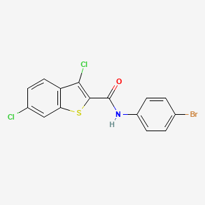 molecular formula C15H8BrCl2NOS B11147345 N-(4-bromophenyl)-3,6-dichloro-1-benzothiophene-2-carboxamide 