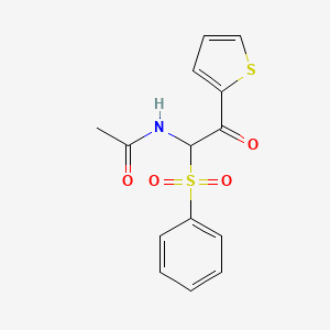 N-[2-oxo-1-(phenylsulfonyl)-2-(thiophen-2-yl)ethyl]acetamide