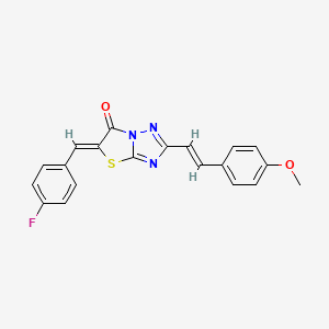 (5Z)-5-(4-fluorobenzylidene)-2-[(E)-2-(4-methoxyphenyl)ethenyl][1,3]thiazolo[3,2-b][1,2,4]triazol-6(5H)-one