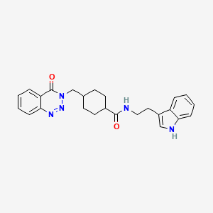 trans-N-[2-(1H-indol-3-yl)ethyl]-4-[(4-oxo-1,2,3-benzotriazin-3(4H)-yl)methyl]cyclohexanecarboxamide