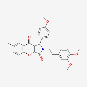 2-[2-(3,4-Dimethoxyphenyl)ethyl]-1-(4-methoxyphenyl)-7-methyl-1,2-dihydrochromeno[2,3-c]pyrrole-3,9-dione