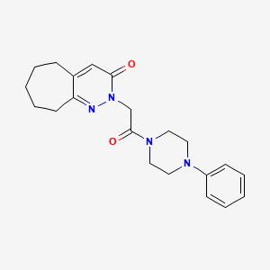 2-[2-oxo-2-(4-phenylpiperazino)ethyl]-2,5,6,7,8,9-hexahydro-3H-cyclohepta[c]pyridazin-3-one