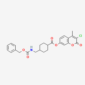 3-chloro-4-methyl-2-oxo-2H-chromen-7-yl trans-4-({[(benzyloxy)carbonyl]amino}methyl)cyclohexanecarboxylate