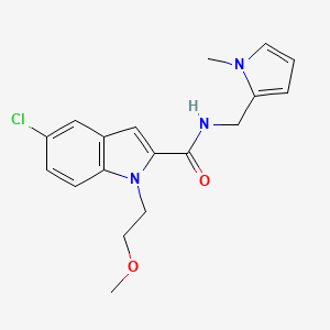 molecular formula C18H20ClN3O2 B11147417 5-chloro-1-(2-methoxyethyl)-N-[(1-methyl-1H-pyrrol-2-yl)methyl]-1H-indole-2-carboxamide 