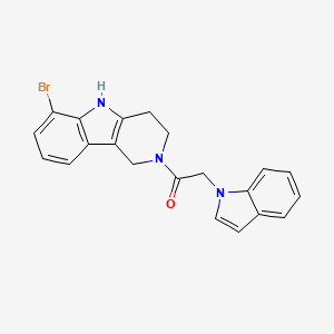 1-(6-bromo-1,3,4,5-tetrahydro-2H-pyrido[4,3-b]indol-2-yl)-2-(1H-indol-1-yl)ethanone