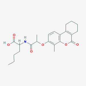 2-({2-[(4-methyl-6-oxo-7,8,9,10-tetrahydro-6H-benzo[c]chromen-3-yl)oxy]propanoyl}amino)hexanoic acid