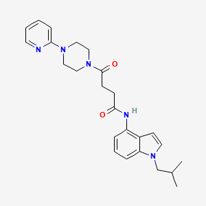 N-(1-isobutyl-1H-indol-4-yl)-4-oxo-4-[4-(2-pyridyl)piperazino]butanamide